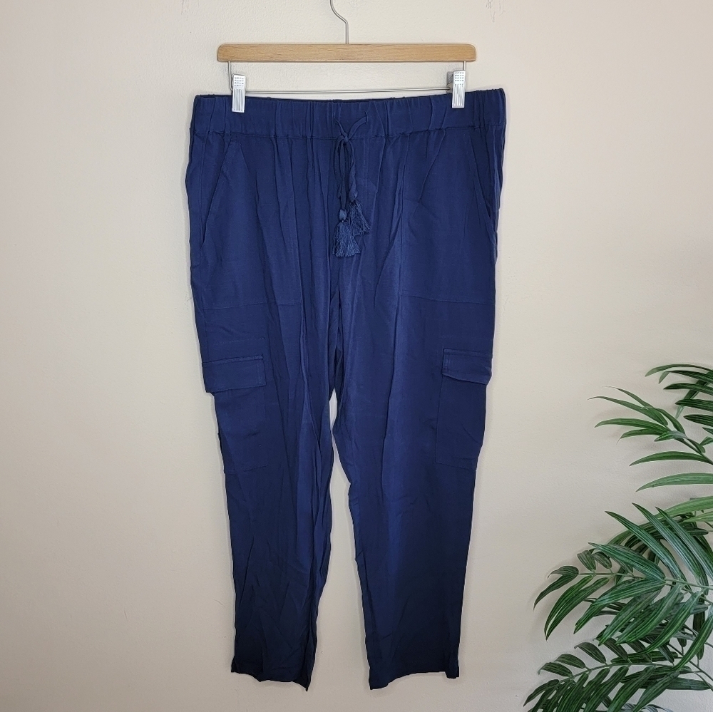 NWT Stitch Fix Soft Joie Marquette Soft Jogger Pants in Navy Blue Size Large